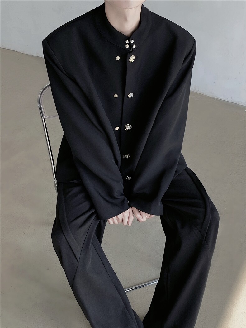 现货！25新中式秋冬热血高校男士制服中山装西服XZ40-P118,男装西服,电商B288