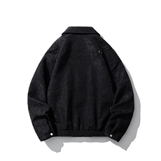 白底褶皱面料皮衣男金属装饰设计皮夹克外套男JK77866P75控118，男装夹克，星座226-2