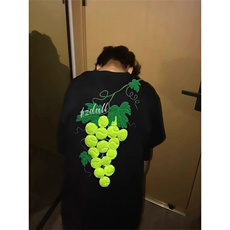 特殊工艺网球毛巾刺绣高品质260克双纱纯棉美式高街短袖T恤，男装T恤，电商A486-1