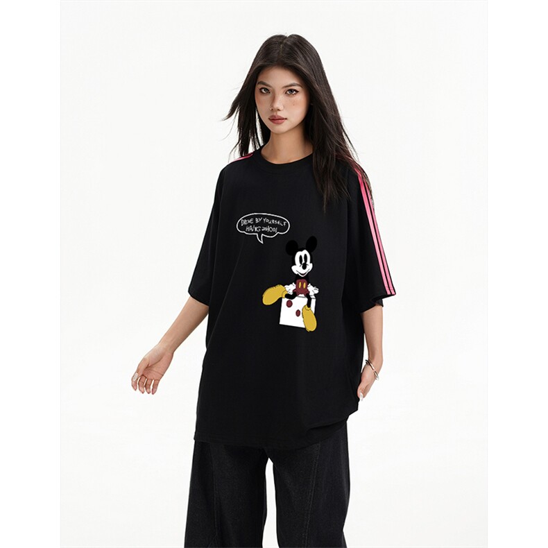 抖音得物高品质二开240克宽松纯棉美式潮牌三条杠织带短袖T恤，男装T恤，电商A486-1