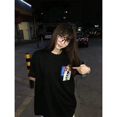 万针全刺绣工艺抖音得物高品质260克重磅纯棉双纱美式高街短袖T恤，男装T恤，电商A486-1
