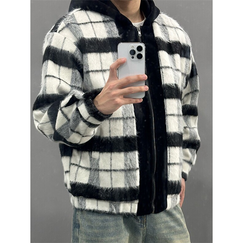 自拍图有版权YK86028-TP79秋装新款拼色连帽夹克外套,男装夹克,电商A086-1