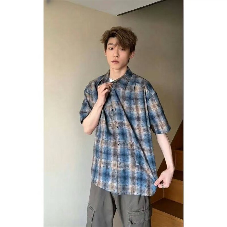 主推可谈可谈可谈CT25102批38现货款杭州货夏季短袖衬衫,男装T恤,星座1004-6