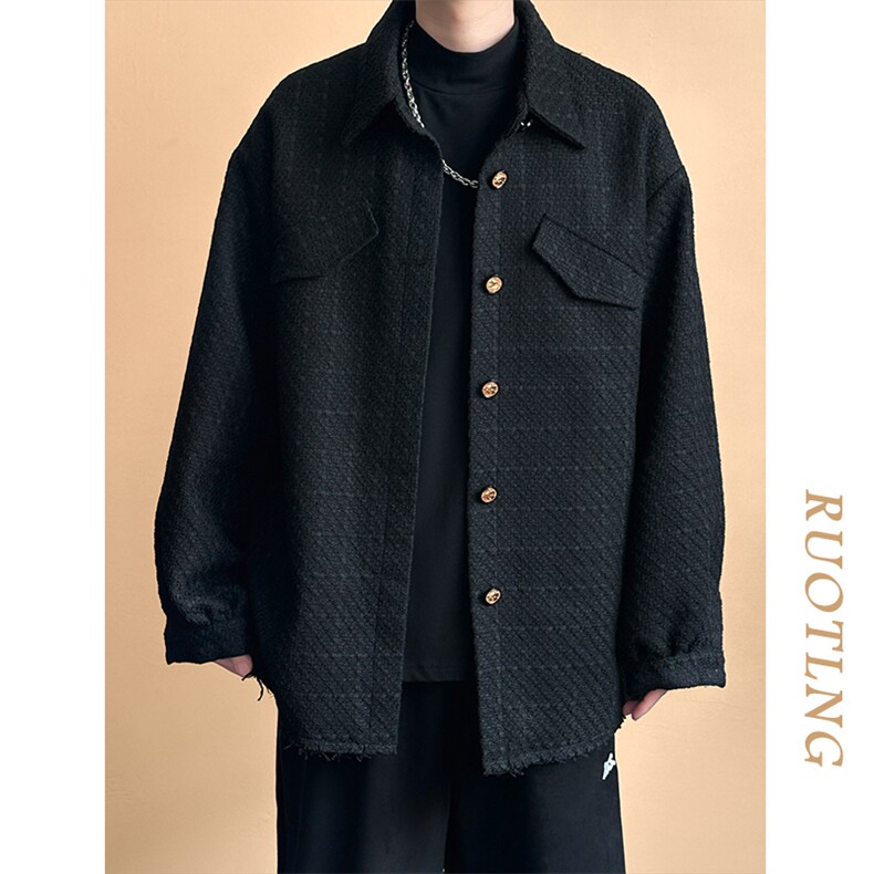 新款现货高品质羊毛呢料外套小香风中长款夹克A351-AJ2507-p110图片