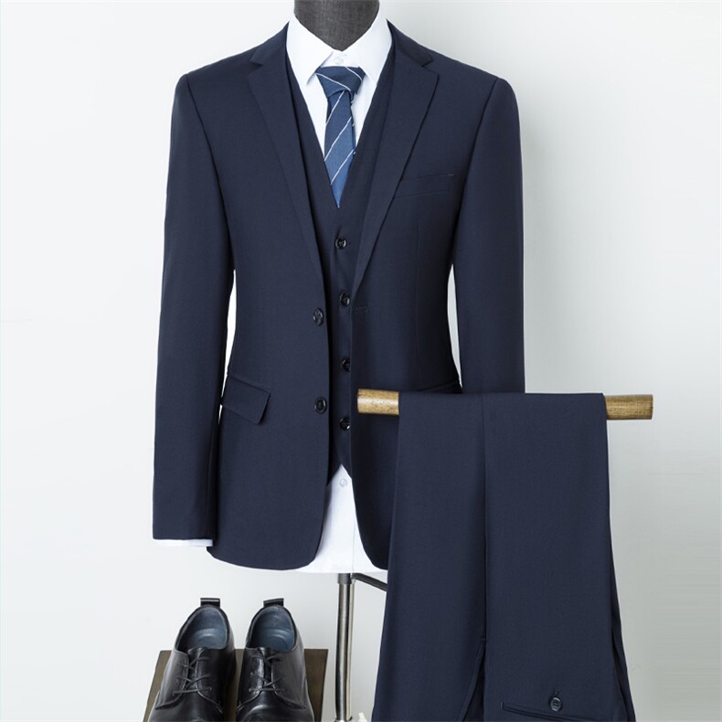 新款西服套装中青年男士西装男外套商务休闲正装三件套HB886-P235,男装西服套装,电商B212（原钱塘6029）