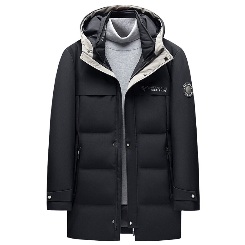 中年男连帽羽绒服白鸭绒保暖爸爸装2023冬季中年外套ZK2176-P320,男装羽绒服,电商B212（原钱塘6029）