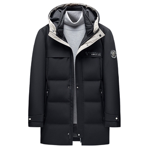 中年男连帽羽绒服白鸭绒保暖爸爸装2023冬季中年外套ZK2176-P320图片