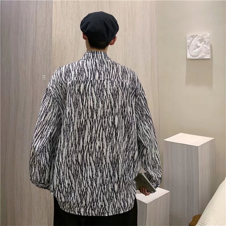 长袖衬衫男港风日系外套C735P35，男装衬衫，星座1116-2