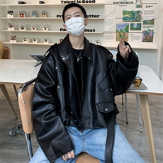 A819-P92美式复古机车皮衣外套男2024新款宽松设计感小众夹克，男装夹克，星座512-6