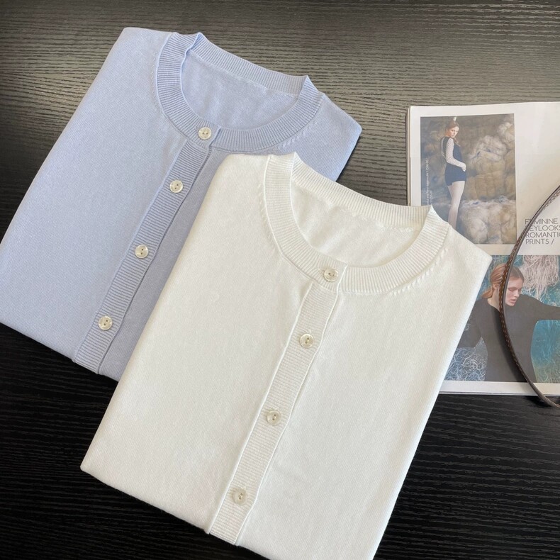 大码夏季胖MM韩系小众设计感显瘦上衣，女装针织衫/毛衣，更慕羊绒