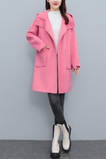 芷墨简约显高显瘦双面呢羊毛外套时尚简约宽松韩版冬季新款中长款，女装毛呢外套，芷墨服饰