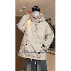 男士加厚套头羽绒服男宽松外套青年潮流冬季字母A266-YR04-P200，男装羽绒服，电商A266