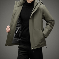 主推户外中老年连帽羽绒服男士冬季加厚运动休闲羽绒服外套，男装羽绒服，钱塘723