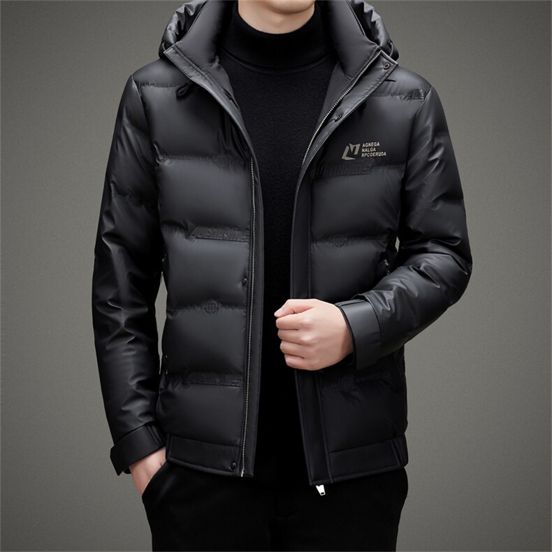 羽绒服男冬季加厚连帽上衣2023年新款中年男士商务休闲保暖外套,男装羽绒服,电商B212（原钱塘6029）