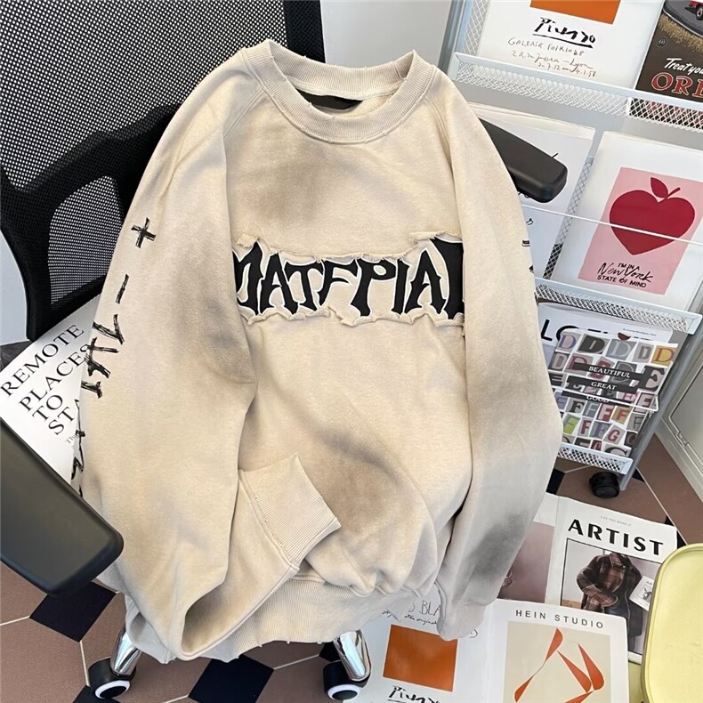 废土风脏脏卫衣男连帽秋季美式hiphop高街外套春秋款Y3802/P52图片