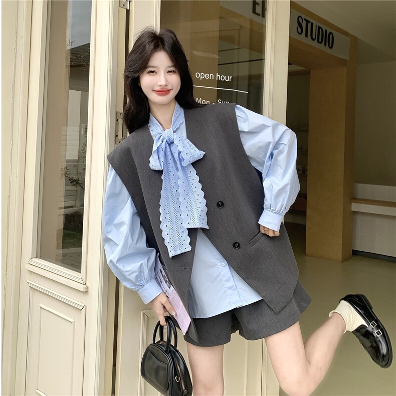 2026新款衬衣三件套套装，衬衣P105-K168三件套ｐ245-K398,女装套装/套裙,2C299