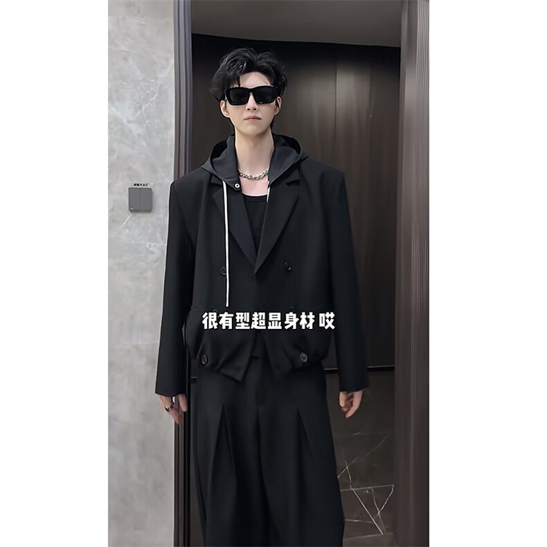 2026春装新款可脱卸西服夹克弯刀西裤套装W367-P143K367-P78(网图,男装夹克,电商B267