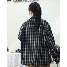 秋季刺绣格子外套中性风917-1-25139P75，女装短外套，星座917-1
