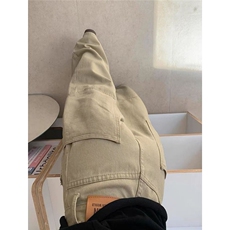 休闲风大口袋工装阔腿牛仔裤百搭显瘦宽松弯刀裤NZ02521-P50，男装牛仔裤，星座308B-2