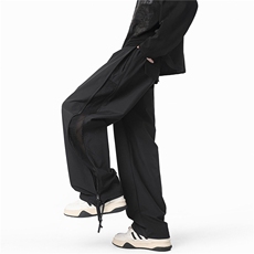 设计感网格透气休闲裤男夏季潮牌户外伞兵裤子美式高街速干直筒裤，男装休闲裤，星座506