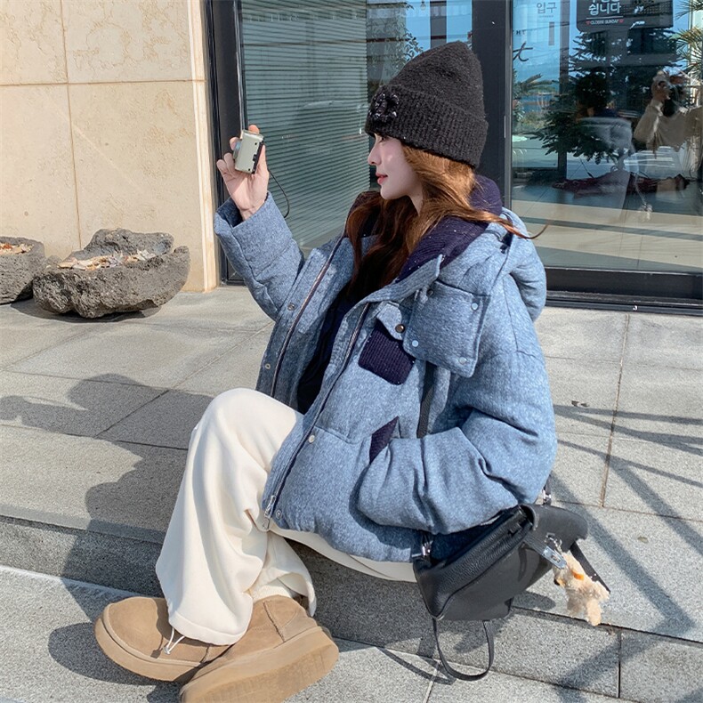 6952数据款现货大货已出90绒连帽经典撞色羽绒服P325-K488,女装羽绒服,2D034