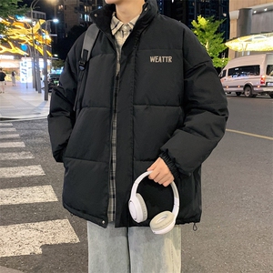 ！2024冬季新款男士立领棉衣百搭印花情侣棉服外套MY312特P55图片
