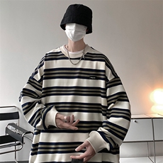 春季新款日系citiboy条纹数码印花卫衣学院风MY02385-P40，男装卫衣，星座308B-2