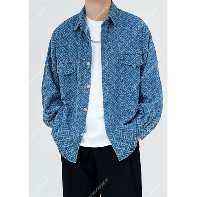 牛仔外套男士春秋外套印花宽松休闲百搭牛仔衣服男装外套JK864,男装工装外套,星座1116A（原606A-3）