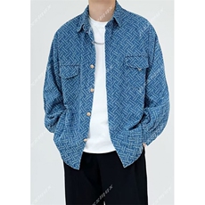 牛仔外套男士春秋外套印花宽松休闲百搭牛仔衣服男装外套JK864，男装工装外套，星座1116A（原606A-3）