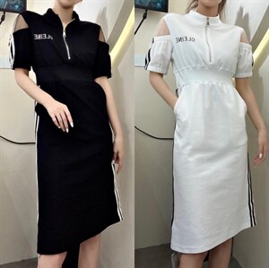 夏季新款拉链收腰显瘦连衣裙，女装连衣裙，茜娅图seattle