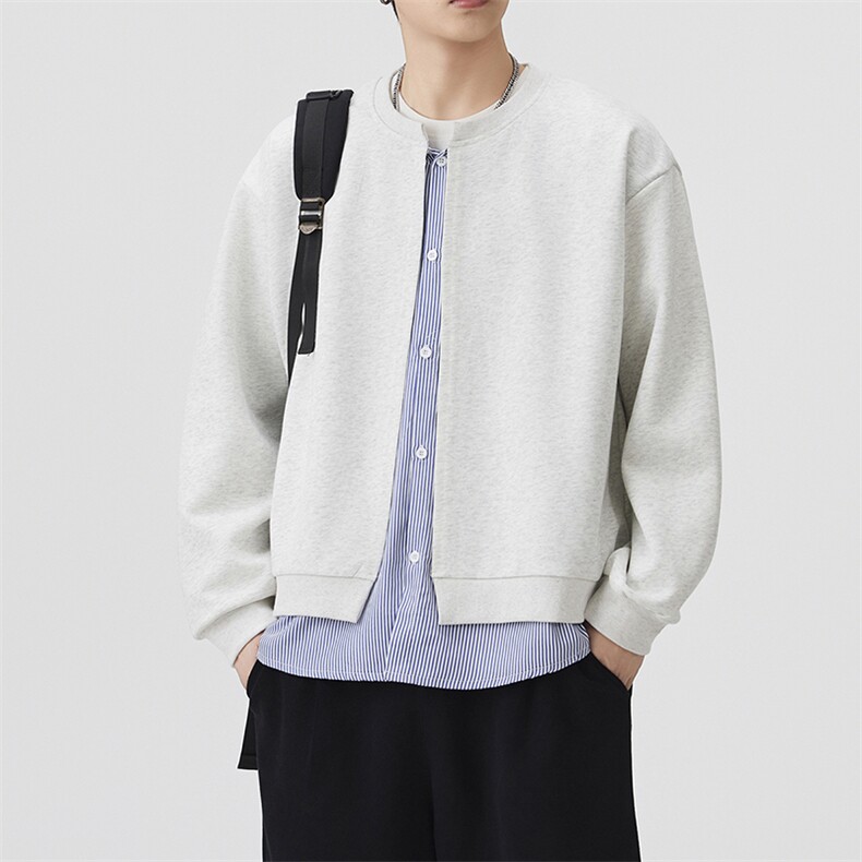 秋季现货假俩件宽松开衫圆领卫衣男DSA157B-W6710-特P43,男装卫衣,电商A157B