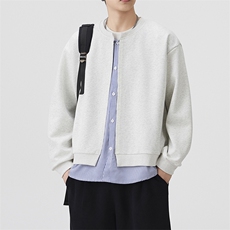 秋季现货假俩件宽松开衫圆领卫衣男DSA157B-W6710-特P43，男装卫衣，电商A157B