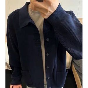 秋男装黑色宽松版型极简舒适衬衫外套简约休闲衬衫外套 MM255图片