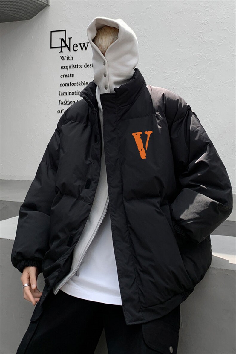2026新款假两件橙色v宽松大码百搭连帽棉衣M8984-p128控158,男装棉衣,星座508（原C305）