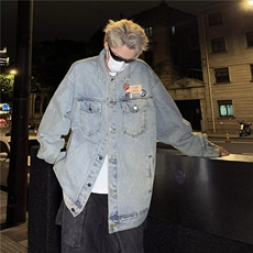 秋新款美式复古高街牛仔夹克外套JK8323P63，男装夹克，星座1116-2