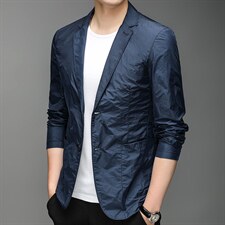 2023夏季新款中青年西装男西服简约外套商务休闲单西男装防晒服，男装西服，电商B212（原钱塘6029）