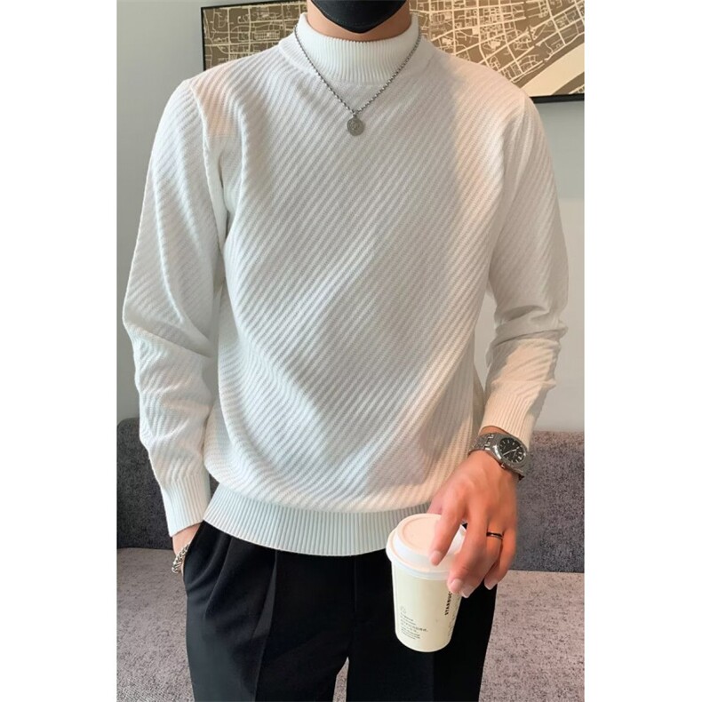 半高领毛衣男春秋季纯色休闲打底线衣日系潮流简约M826-P48,男装针织衫/毛衣,星座1109-3