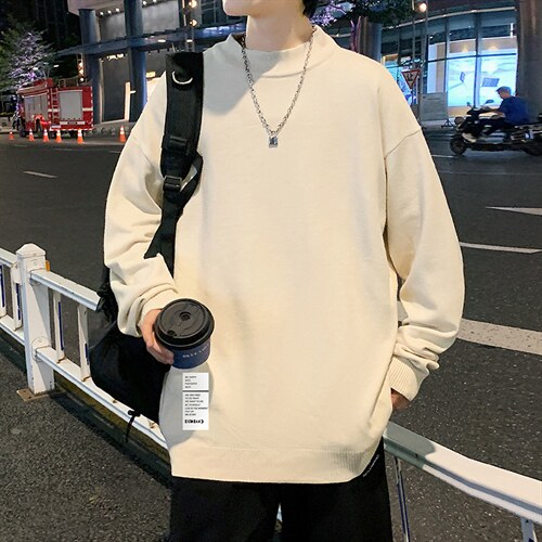 M18045-P45加绒款-P65半高领毛衣男士大码针织衫男毛线衣男,男装针织衫/毛衣,电商A040
