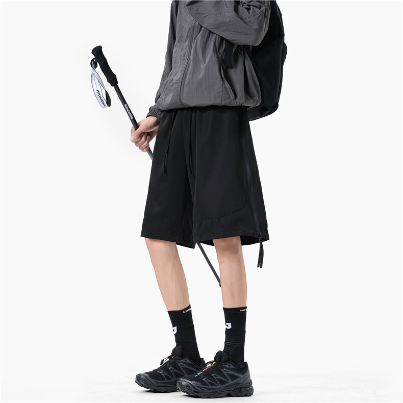 XZ602-DK8096-P40现货直播品质拉链可打开男士冰丝短裤学生五分裤，男装牛仔裤，星座602