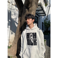 网图有货刺绣字母连帽华棉宽松卫衣男女A835-常规P49加绒P54，男装卫衣，星座1505