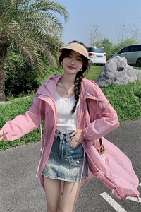 防晒衣风衣外套女夏季中长款2025新款海边旅游薄款透气防晒服罩衫图片