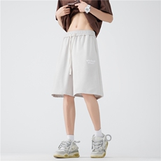 抖音品质夏季新款舒适字母印花宽松短裤B315-K24155-特p30控58，男装牛仔裤，电商B315