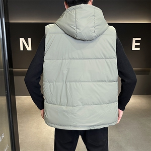 2025-1018-M637-P75-男士2冬季马甲棉服宽松坎肩无袖棉衣加厚外套图片