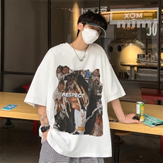 美式嘻哈短袖t恤男原宿高街休闲百搭半袖体恤衫XZ514-2-D929-P28，男装T恤，星座514-2(原B239)