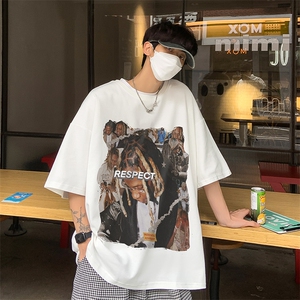 美式嘻哈短袖t恤男原宿高街休闲百搭半袖体恤衫XZ514-2-D929-P28