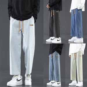 休闲裤男士夏季薄款运动直筒垂感阔腿百搭潮流裤子男K830-特批-37图片