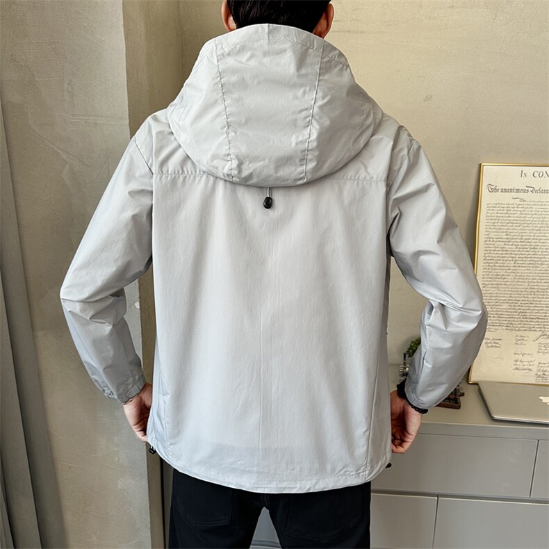 夏季新款男士连帽休闲夹克防晒服外套上衣FS25350-P90,男装夹克,电商A237