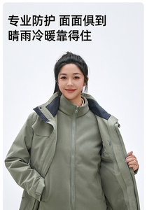 2025秋冬百搭时尚简约拼色摇粒绒冲锋衣保暖锁温透气性好图片