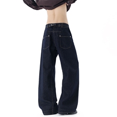 【现货】XZ1218BKN004特价P52美式水洗直筒丹宁解构明线牛仔裤，男装牛仔裤，星座1218（原611-3）