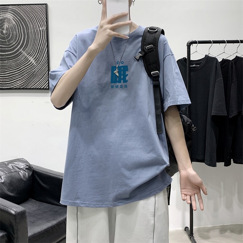 T2282P25港风室内短袖t恤男ins潮牌小众宽松夏季半袖衣服原宿港风图片